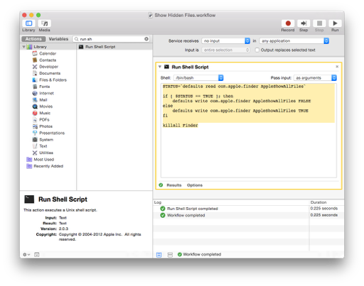 Automator Setup